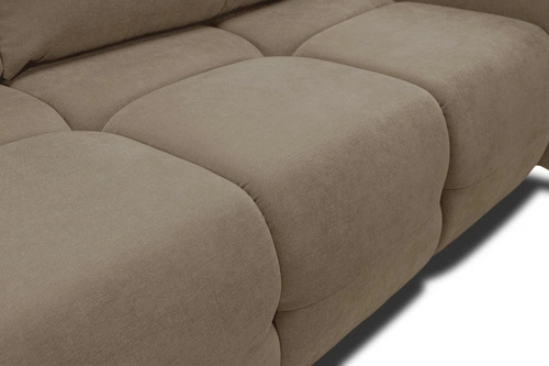 Sofa rozkładana 3 osobowa Bode z funkcją spania i pojemnikiem brązowa do salonu