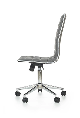 Fotel biurowy ergonomiczny Mapet szary obrotowy z regulacją wysokości ekoskóra do biura Intesi
