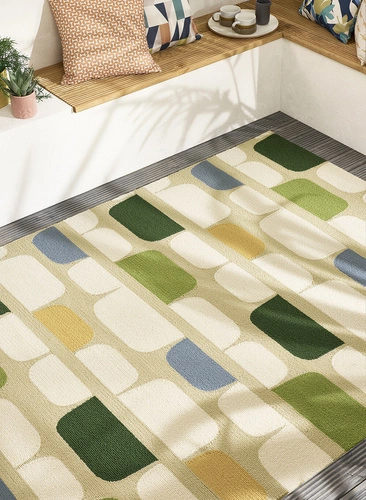 Dywan zewnętrzny nowoczesny Kivi Multi Citrus 250x350 cm do tarasu i ogrodu łatwoczyszczący