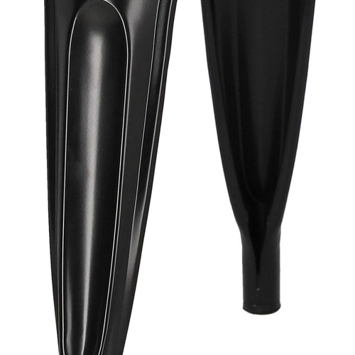 Krzesło do jadalni Paris Wood czarne metalowe z drewnianym siedziskiem industrialne D2.DESIGN