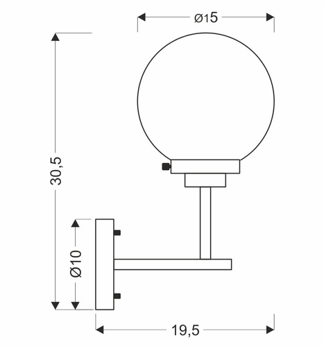 Kinkiet ścienny Lens nowoczesny czarny ze szkła do salonu i sypialni CANDELLUX