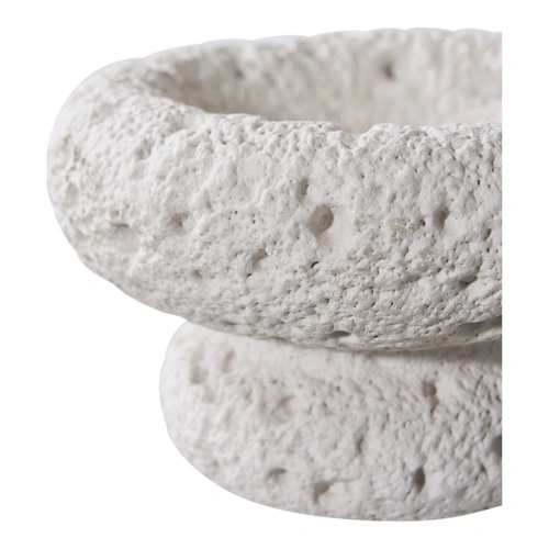 House Nordic zestaw 2 cementowych świeczników szarych boho na stół do salonu