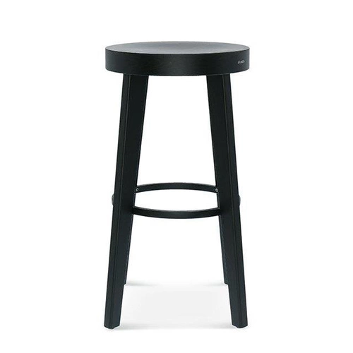 Stołek barowy Ufo FAMEG 75 cm tapicerowany, drewniany, personalizowany do kuchni i jadalni