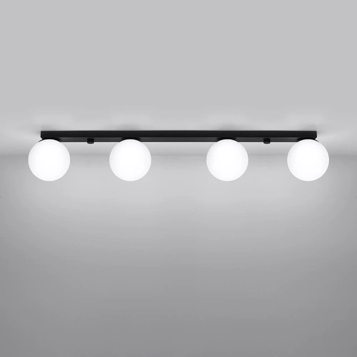 Plafon sufitowy nowoczesny YOLI 4 czarny metalowy do salonu i sypialni SOLLUX LIGHTING