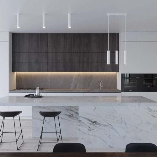 Lampa wisząca metalowa Lagos 3-punktowa biała do salonu nowoczesna nad wyspę