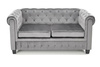 Sofa Dassion welwet szara