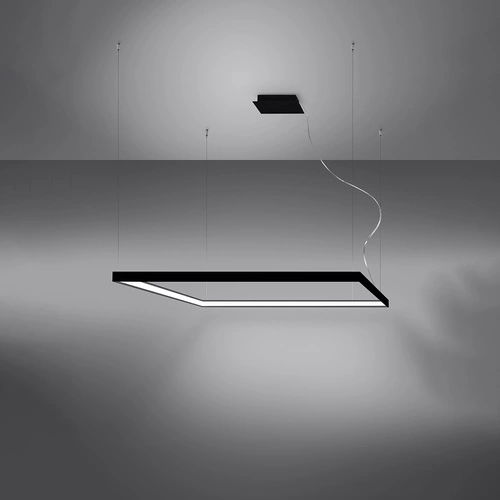 Żyrandol LED Nelya L czarny nowoczesny do salonu i jadalni 110 cm Thoro