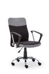 Fotel biurowy ergonomiczny Picot Intesi czarny szary obrotowy z podłokietnikami do biura