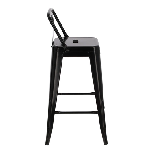 Hoker Paris Back short 66cm czarny        insp.Tolix outlet