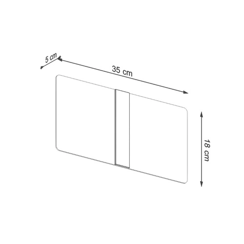 Kinkiet ścienny AZALIA Sollux biały nowoczesny szklany do salonu i sypialni 35 cm