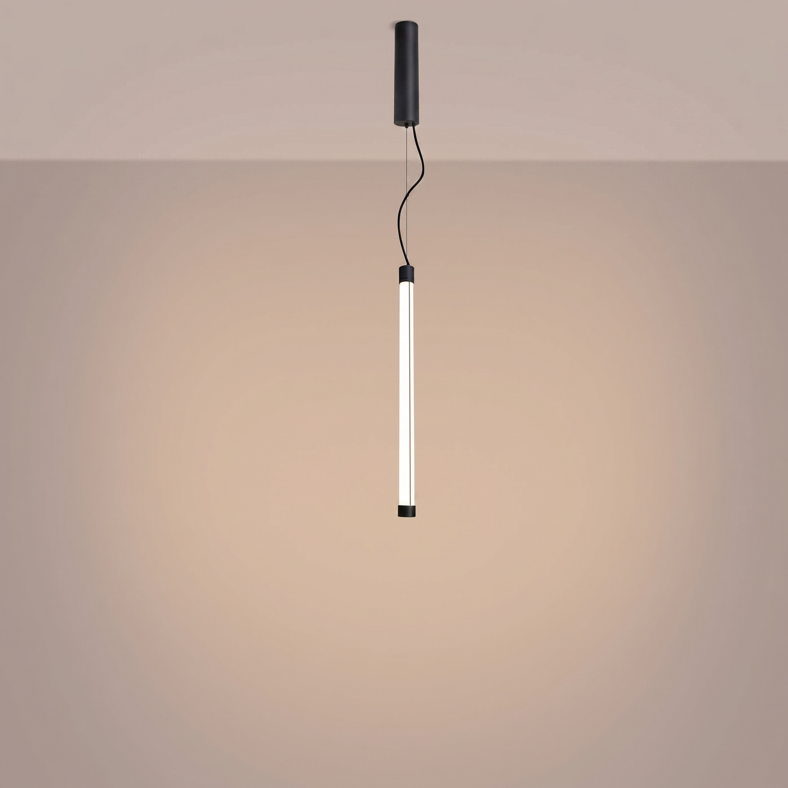 Lampa wisząca TRANG 50 czarna LED regulowana nad wyspę