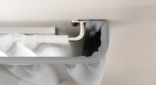 Karnisz Twilight podwójny 168-365cm       srebrny