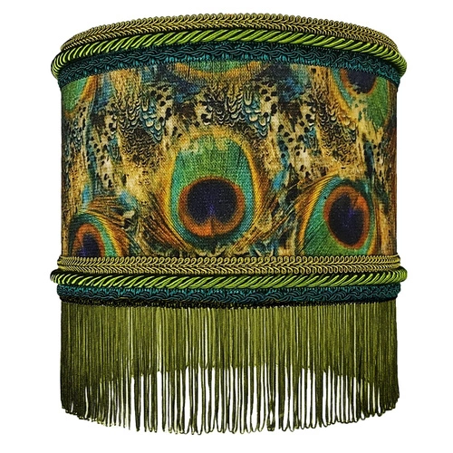 Lampa sufitowa boho z weluru Aguila N 1 Las Plumas zielona do salonu i sypialni 25cm