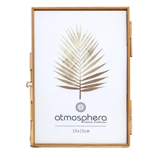 Ramka na zdjęcia 10x15 złota stojąca glamour Apolline Atmosphera szklana dekoracyjna