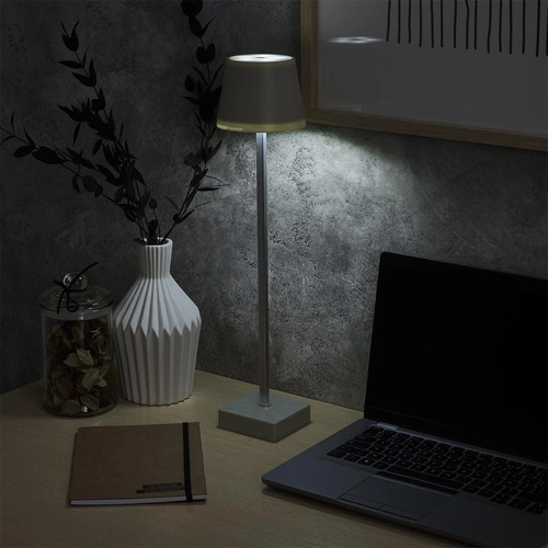 Lampka biurkowa LED Blanca szara dotykowa ze ściemniaczem 45 cm