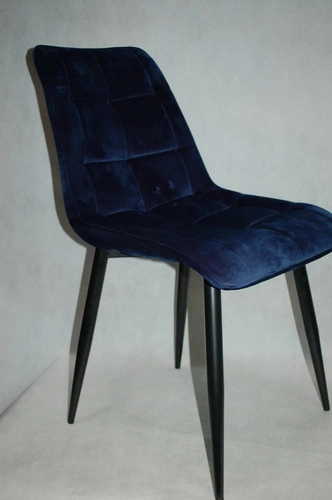 Krzesło Plaid granatowe/ czarne nogi Out