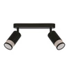 Lampa sufitowa Flin listwa czarny 2x15W  GU10 klosz czarny+złoty