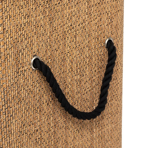 Bambusowy kosz na pranie 100l z 3 komorami do łazienki składany 5five simply smart boho