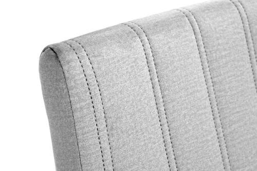 Krzesło tapicerowane Arizona szare do jadalni i salonu nowoczesne drewniane z oparciem Intesi