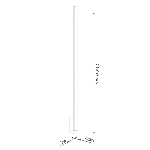 Kinkiet ścienny LED LAGOM 120 czarny nowoczesny aluminiowy do salonu i sypialni Thoro