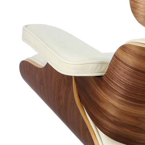 Fotel Vip Lounge Chair obrotowy skórzany biały nowoczesny do salonu D2.DESIGN