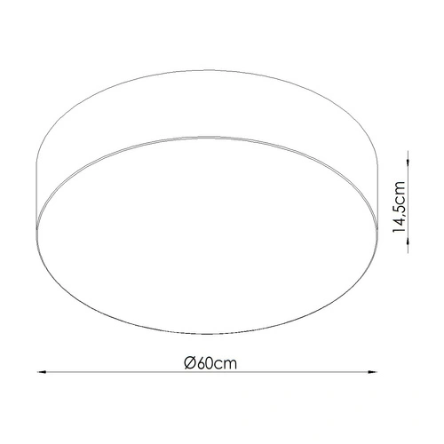 Plafon sufitowy TOP H biały nowoczesny do salonu E27 60 cm