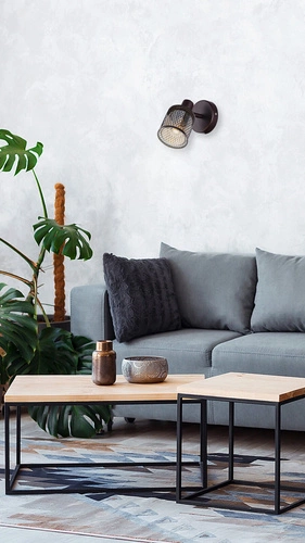 Kinkiet ścienny Canabera nowoczesny regulowany bursztynowy szklany złoty do salonu i sypialni