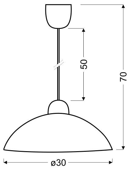 Lampa wisząca Letycja 1x60W E27
