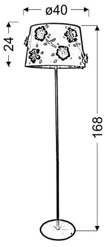 Lampa podłogowa Rosa 3x40W E14 biała