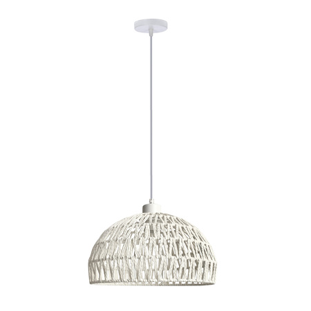 Lampa wisząca Balli biały 1x40W E27  abażur biały