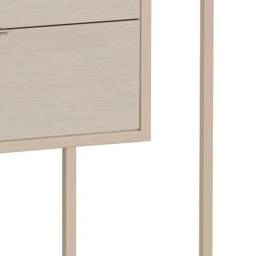 Regał na książki Seaford II loftowy z 2 szufladami beżowy Actona