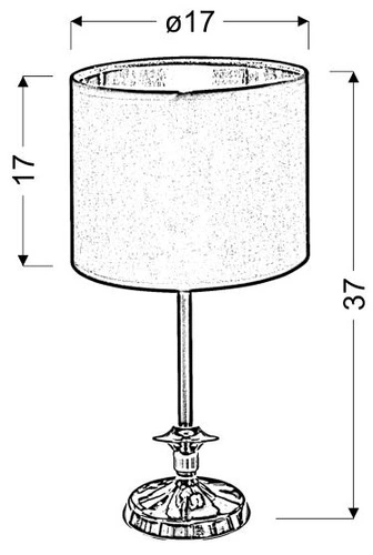 Lampka nocna Violino nowoczesna czarna z miedzianym abażurem do sypialni i salonu CANDELLUX