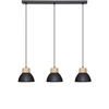Lampa wisząca Desy czarna/ naturalna