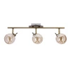 Lampa sufitowa Lentini listwa patynowy  3x40W G9 klosz bursztynowy