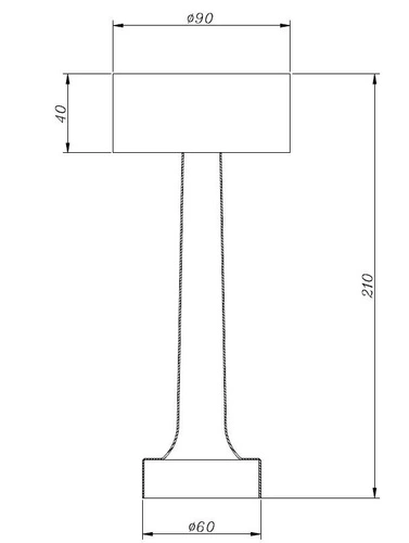 Lampka nocna LED TAVOLO A dotykowa miedziana Step into Design nowoczesna do sypialni 21 cm