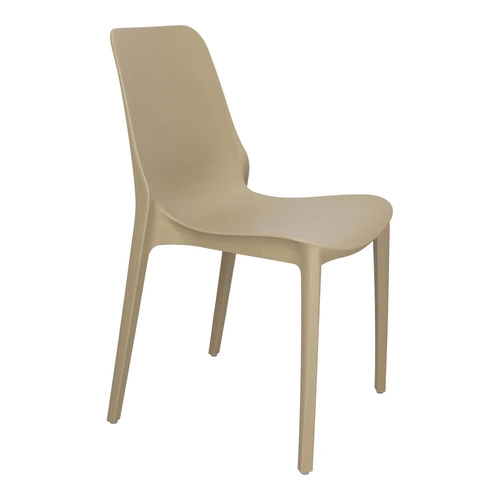 Krzesło ogrodowe Ginevra SCAB Design szare nowoczesne z tworzywa sztaplowane do ogrodu