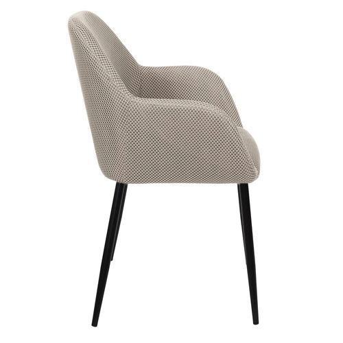 Krzesło tapicerowane Lavia szare Intesi do jadalni i salonu nowoczesne z podłokietnikami