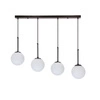 Lampa wisząca Pompei lampy wiszące  czarny 4x40W E27 klosz biały