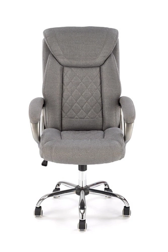 Fotel biurowy ergonomiczny Einar szary obrotowy z zagłówkiem i podłokietnikami do biura