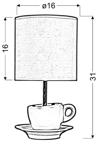 Lampka nocna do sypialni Cynka różowa ceramiczna nowoczesna z abażurem CANDELLUX 31 cm