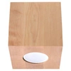 Plafon sufitowy drewniany QUAD Sollux minimalistyczny kwadratowy do salonu 10x10 cm
