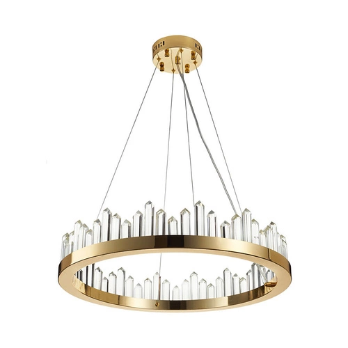 Lampa wisząca LED LUSSO złota 60 cm nowoczesna do salonu i jadalni Step into Design