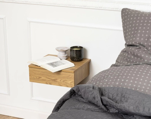 Szafka nocna Avignon 37 cm wisząca w kolorze naturalnym z 1 szufladą – Actona, nowoczesny styl skandynawski