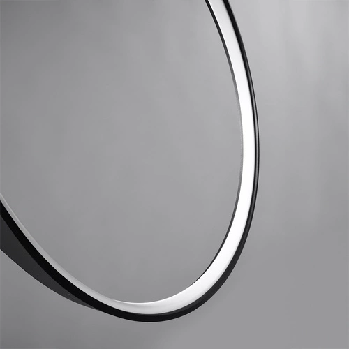 Lampa wisząca LED Rio czarna okrągła 110 cm nowoczesna do salonu i nad wyspę