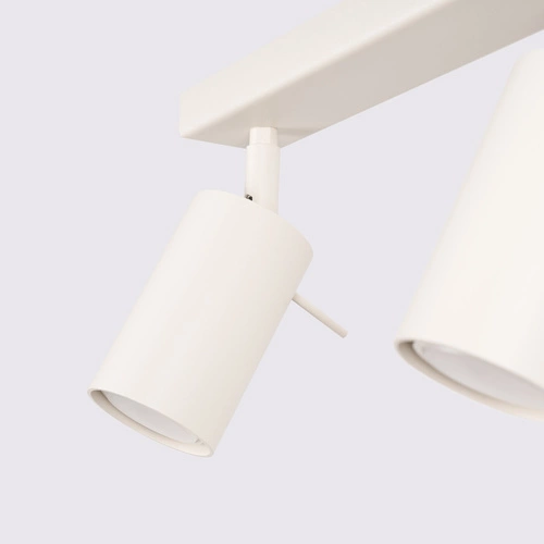 Plafon sufitowy RING 6L nowoczesny beżowy stalowy z ruchomymi kloszami do salonu