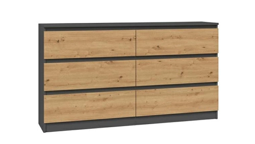 Komoda Muze antracyt/dąb artisan