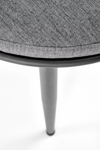 Krzesło tapicerowane Wendy welurowe do jadalni i salonu nowoczesne glamour szare Intesi