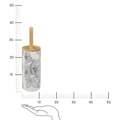 Szczotka do wc Blackflora ceramiczna bambusowa czarna do łazienki 5five simply smart