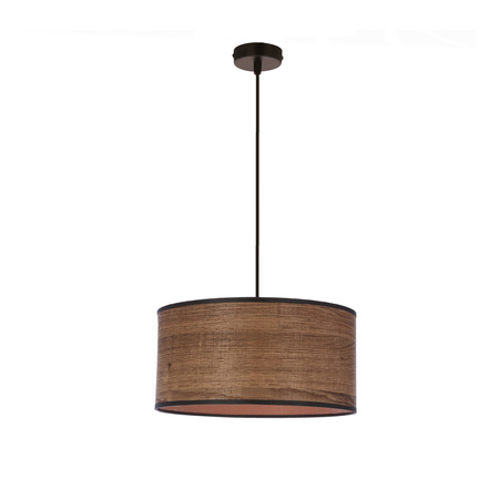 Lampa wisząca Legno czarny 30 1x40W E27  abażur dębowy