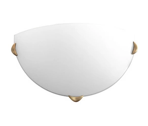 Plafon sufitowy Sara CANDELLUX szklany biały i złoty 30 cm do salonu lub kuchni